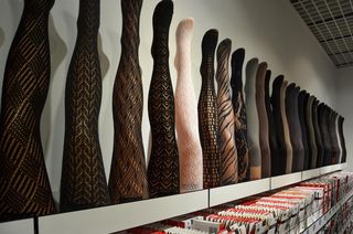 长袜、紧身裤、noga、腿、展览、商店、购物、货架