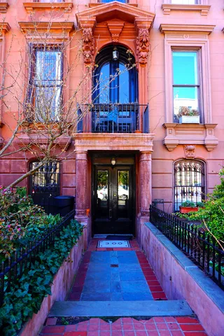 纽约，布鲁克林，美国，三，窗，门，昂贵，纽约