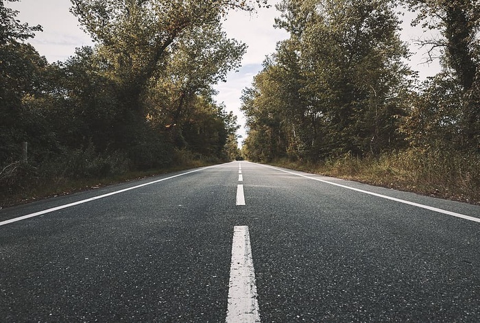 混凝土道路景观摄影