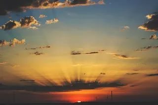 黎明，黄昏，天空，阳光，日落，风车，云天，自然之美