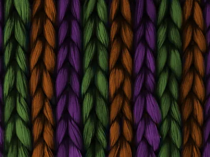 背景、编织、编织、紫色、橙色、绿色、纹理、图案