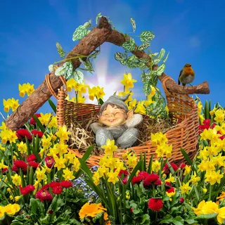 情感，自然，花，春天，开花，春天，开花，矮人，人物