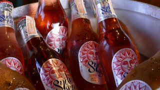 冷饮，玻璃瓶，饮料，酒吧，瓶子，美味，夏天，海滩