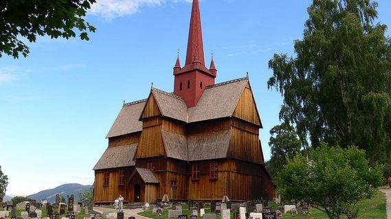stave church，ringebu，建筑，宗教，古老，历史，木制教堂，树木