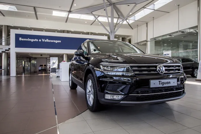 黑色, 大众途观 suv, 内, 建设, 大众汽车, 特许经营商, 架构, 汽车