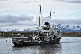 阿根廷、乌斯怀亚、智利、自然、山地全景、南美、切割机、渔船