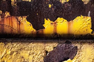 黄色污垢、铁锈、细节、黄色、设备、旧、污垢、丙烯酸
