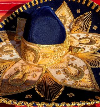 close，photography，mariachi帽子，Sombrero，帽子，墨西哥，mariachi，蓝色