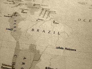 地图，巴西，美国，文本，纸张，无人，方向，世界地图