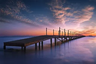 日落，水，海，黄昏，黎明，天空，太阳，海岸