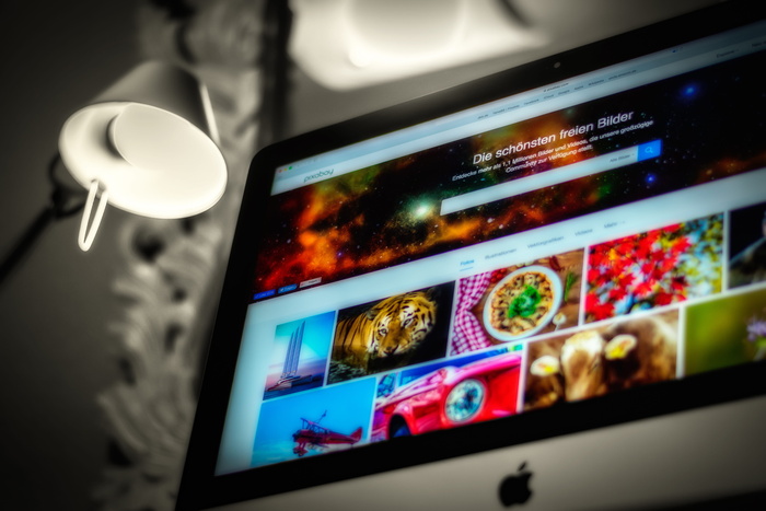 imac，旁边，台灯，pixabay，苹果，屏幕，显示器，电脑