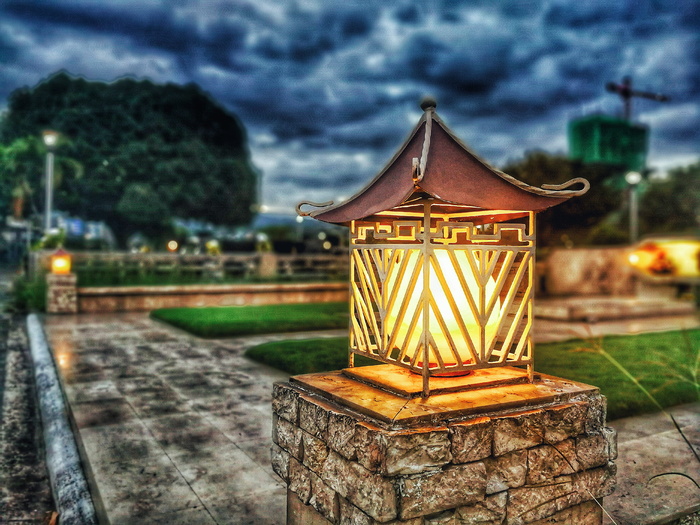 打开花园灯