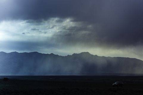 公路旅行，风暴，天空，自然，公路，旅行，头灯，dom