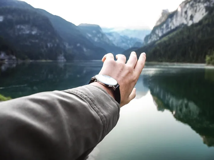 树，树，湖，森林，雾，雾，女孩，女人