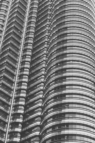 幕墙建筑的低角度摄影