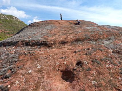 岩石、山脉、红砂岩、儿童、上传、标量、休闲活动、真人