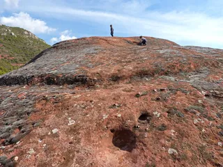 岩石、山脉、红砂岩、儿童、上传、标量、休闲活动、真人