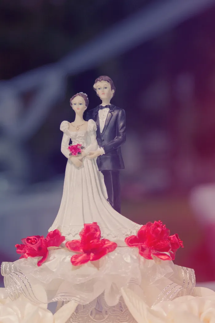 新娘，新郎蛋糕装饰，婚礼，夫妇，女人，新郎，男人，婚姻