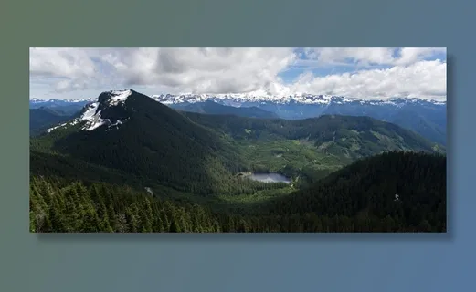 顶峰湖，美国，瓦辛顿，湖，树，山，瀑布，雪