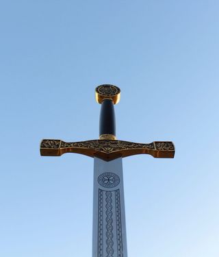 剑，神剑，史诗，对天，天空，低角度视图，晴空，自然