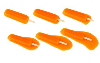 冰淇淋, 马球, 橙子, 冰球, 清爽, 甜, 热, 融化