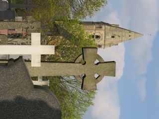 英国，诺丁汉，#教堂#墓地#墓地#斯塔#老#十字架#宗教#信仰、宗教、信仰、灵性、建筑、墓地