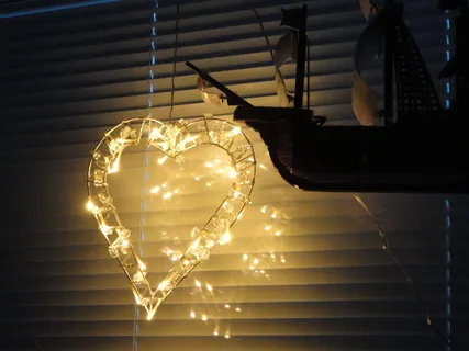 芬兰, 奥卢, 光, 船舶, 圣诞节, 心, 爱, 照亮