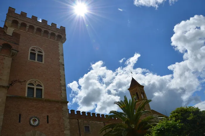 天空, 云, 太阳, 塔, 从历史上看, 太阳, 托斯卡纳, 意大利