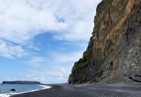 海滩,悬崖,冰岛,悬崖,海,黑砂,希梅尔,夏天 海滩,悬崖,冰岛,悬崖,海,黑砂,希梅尔,夏天