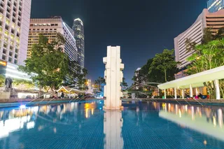 喷泉和高层建筑