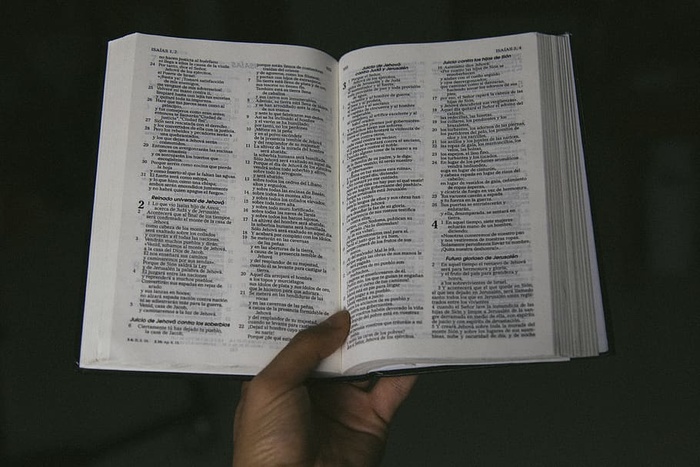 打开圣经，书，文本，人，人，页面，日记，基督徒