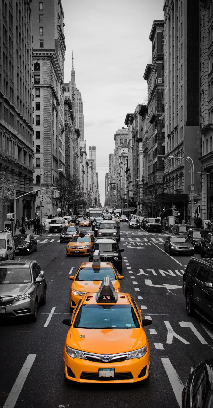 纽约，美国，卡内基音乐厅，出租车，黄色出租车，交通，纽约市，路