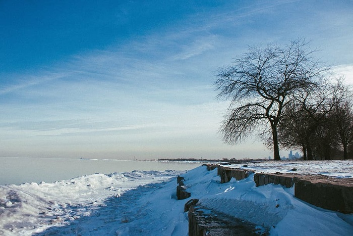雪，覆盖，土地，蓝色，天空，风景，摄影，表面