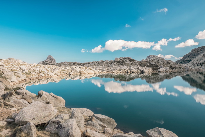 湖，蓝色，水，倒影，户外，自然，山，风景