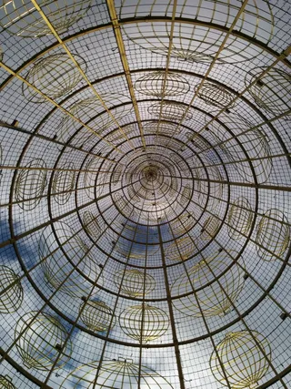 彩票, 金属, 天空, 模式, 全画幅, 形状, 圆顶, 低角度视图