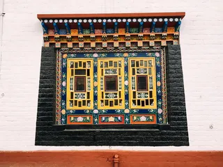 窗户，佛教，印度，传统，锡金，刚托克，地毯，艺术