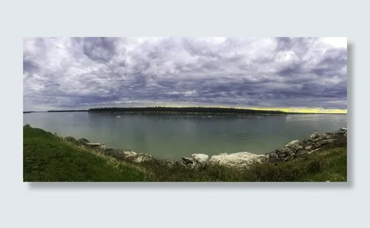 加拿大，普罗维登斯堡，风景，风景，全景，河流，水，天空