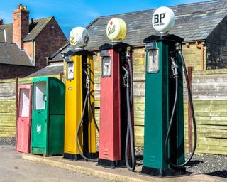 汽油泵，汽油，retro，燃油，汽油，运输，石油，加油