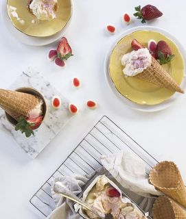 澳大利亚，阿瑟座椅，糖果，百胜，甜点，冰淇淋，食品摄影，草莓