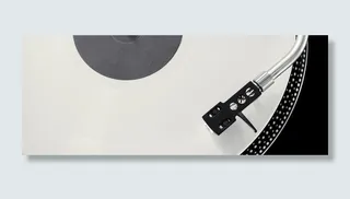 白色、黑色、dj转盘、转盘、s-record-Player、集线器、指针、音乐播放