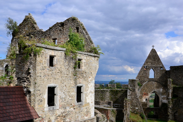 burgruine、castle、landscape、mood、clouds、austria、schaunburg、eferding