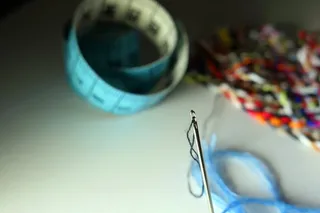 特写，时尚，缝纫，针，设备，角色，手工制作，缝纫线