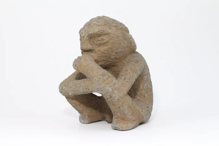 土著, 岩石, 前哥伦布时期, 雕塑, 白色背景, 工作室拍摄, 没有人, 人类代表