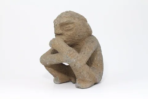 土著, 岩石, 前哥伦布时期, 雕塑, 白色背景, 工作室拍摄, 没有人, 人类代表