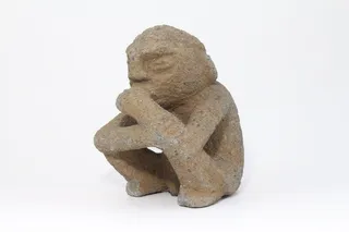 土著, 岩石, 前哥伦布时期, 雕塑, 白色背景, 工作室拍摄, 没有人, 人类代表