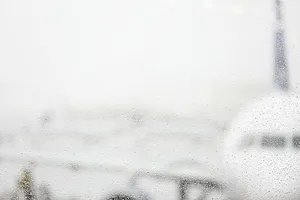 无标题，白色，飞机，雨滴，潮湿，下雨，机场，旅行