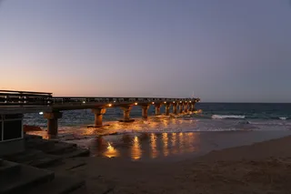 南非，伊丽莎白港，伊丽莎白，南非，海滩长廊，大海，日落