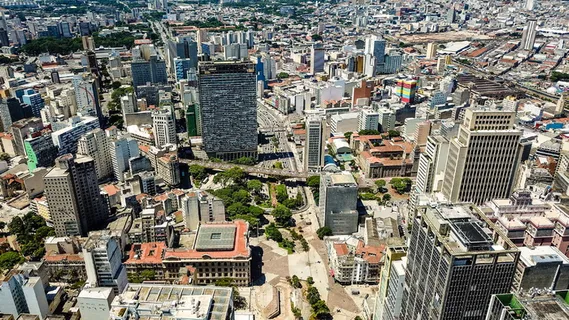 白天的城市航空摄影 白天的城市航空摄影