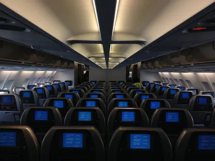 飞机，客舱，乘客，飞机，运输，内部，喷气机，座椅