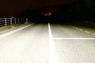 日本，鸟取县，黑暗，道路，夜晚，闪光，标记，运输